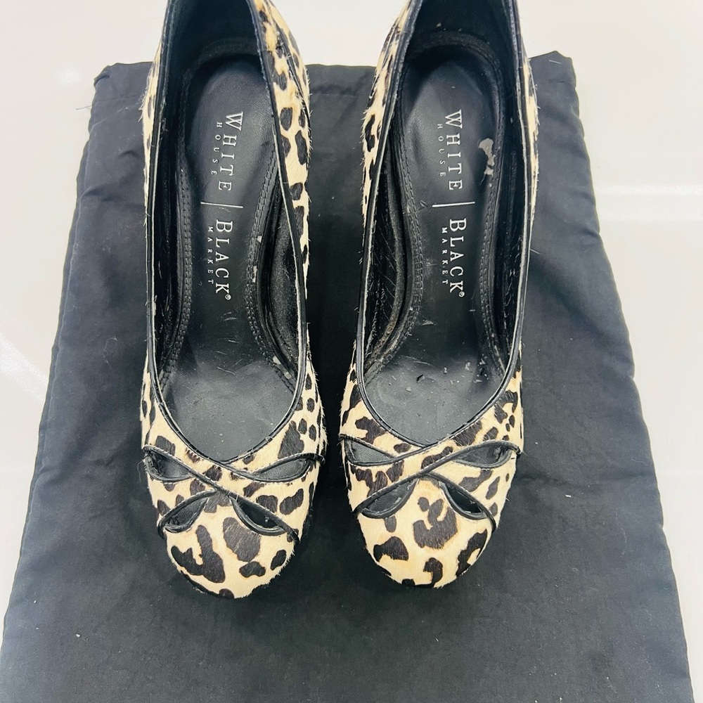 White House Black Market Leopard Print Heels